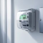 Calculateur de charge électrique : estimer le coût de vos recharges en euros Compteur électrique moderne affichant la consommation en kilowattheures dans une maison